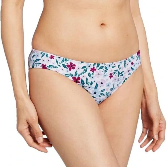 Kona Sol Womens Bikini Bottom Floral Print Swimwear Medium Coverage Hipster - Picture 1 of 8